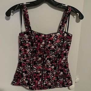 White House Black Market Floral Bustier